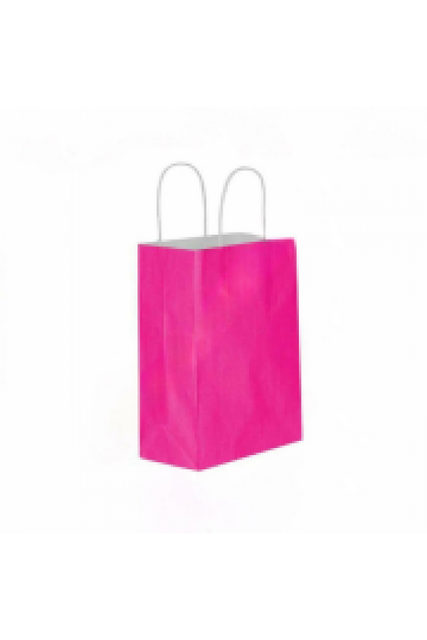 Burgu Saplı Fuşya Kağıt Çanta 18x24x8cm Burgu Saplı Fuşya Kağıt Çanta 18x24x8cm